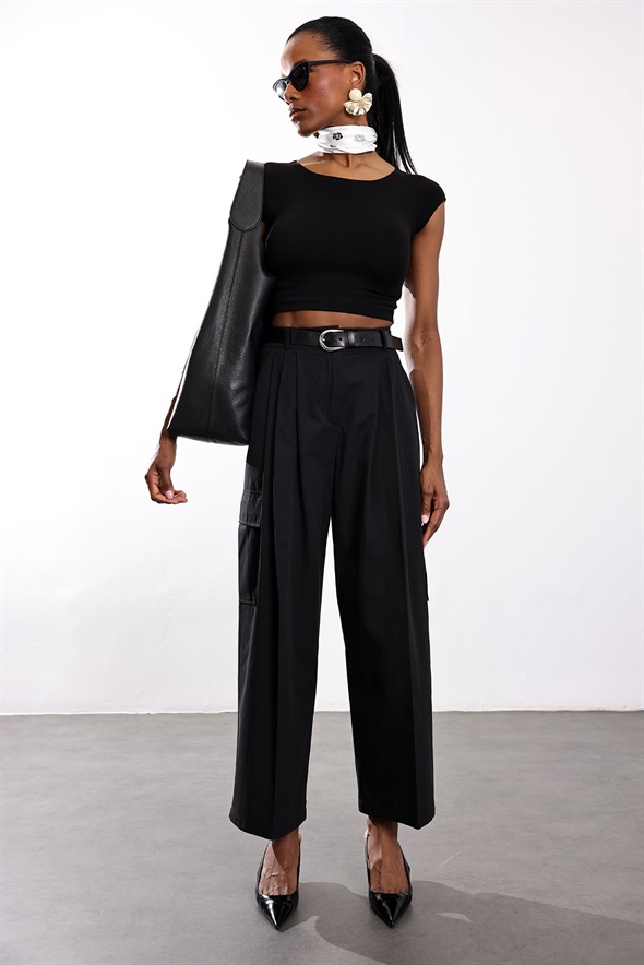 Siyah Kargo Pantolon 0025