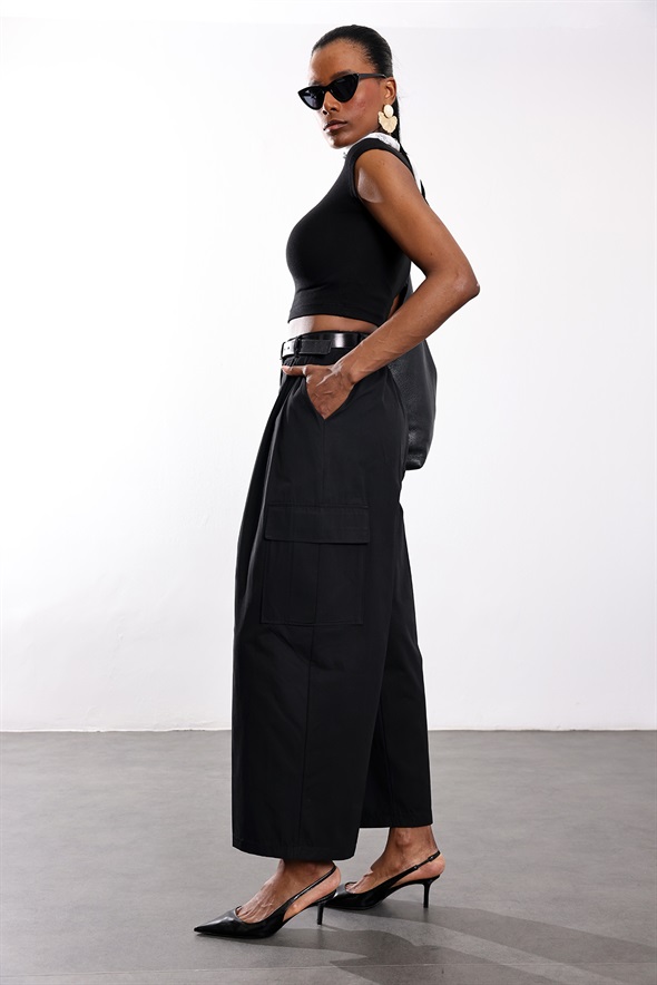 Siyah Kargo Pantolon 0025