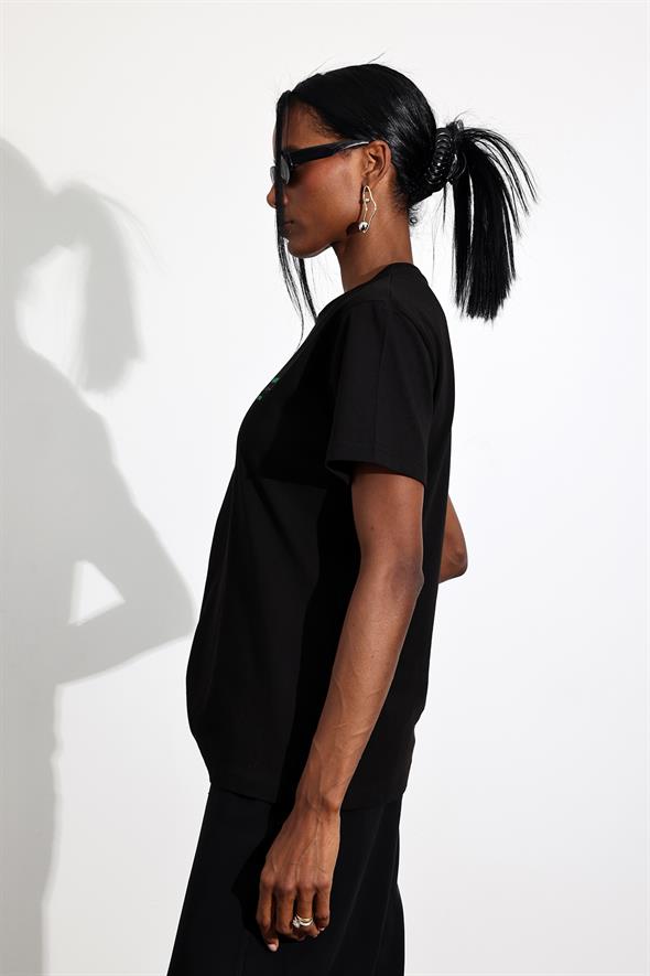 Siyah Paris Tişört 