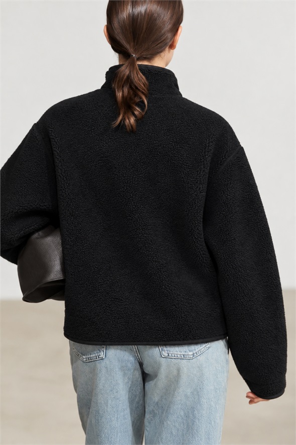 Siyah Polar Ceket 23236