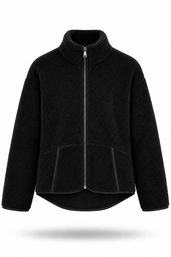 Siyah Polar Ceket 23236