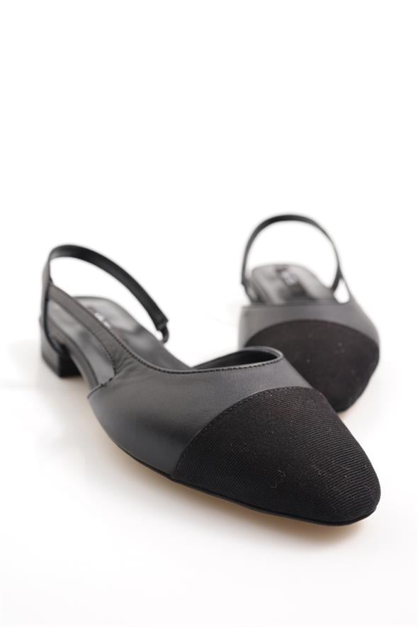 Siyah Slingback Babet 301