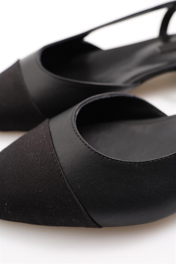 Siyah Slingback Babet 301