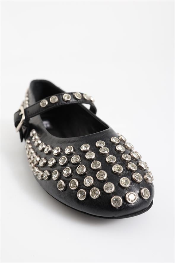 Siyah Taşlı Babet 23388