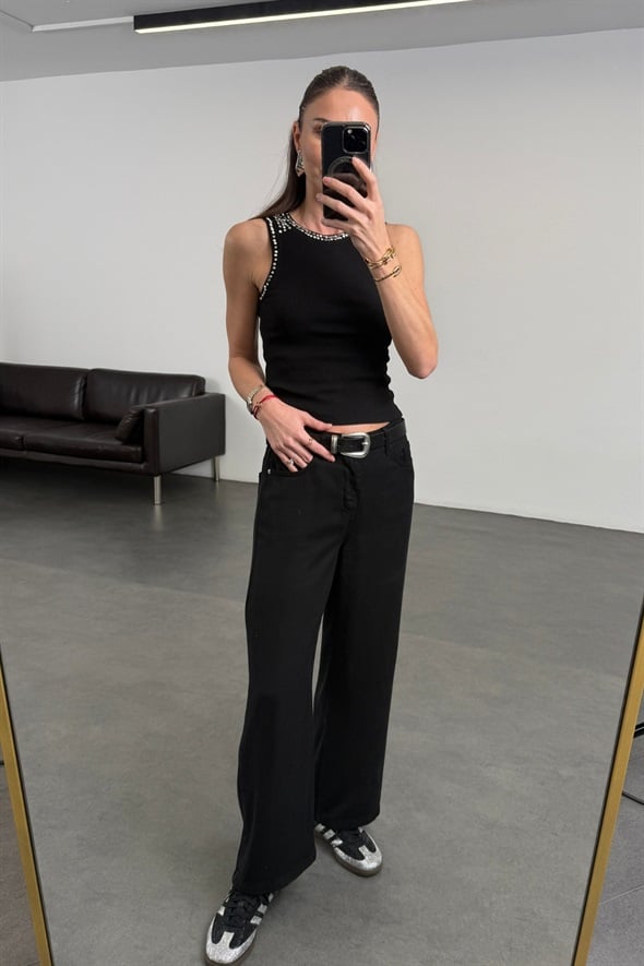 Siyah Tensel Jean 