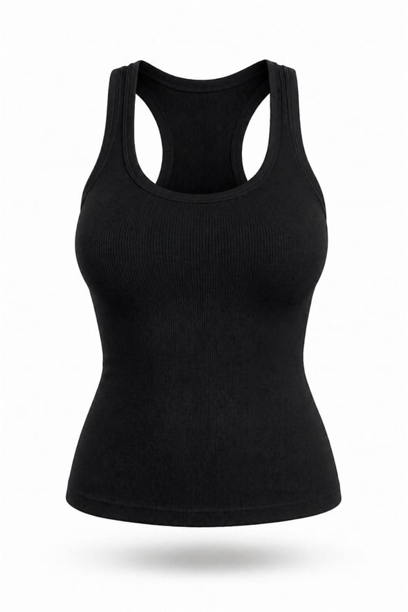 Siyah V Yaka Fitilli Atlet 17595