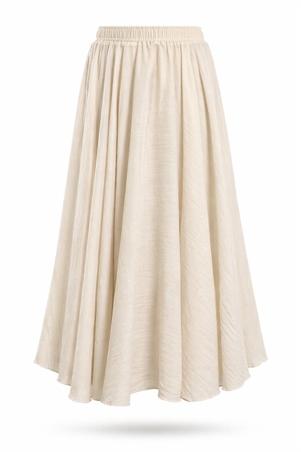 Taş Beli Lastikli Maxi Etek 39606