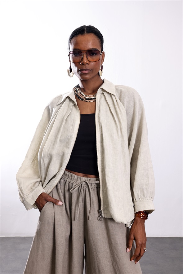 Taş Pileli Bomber Ceket 39446