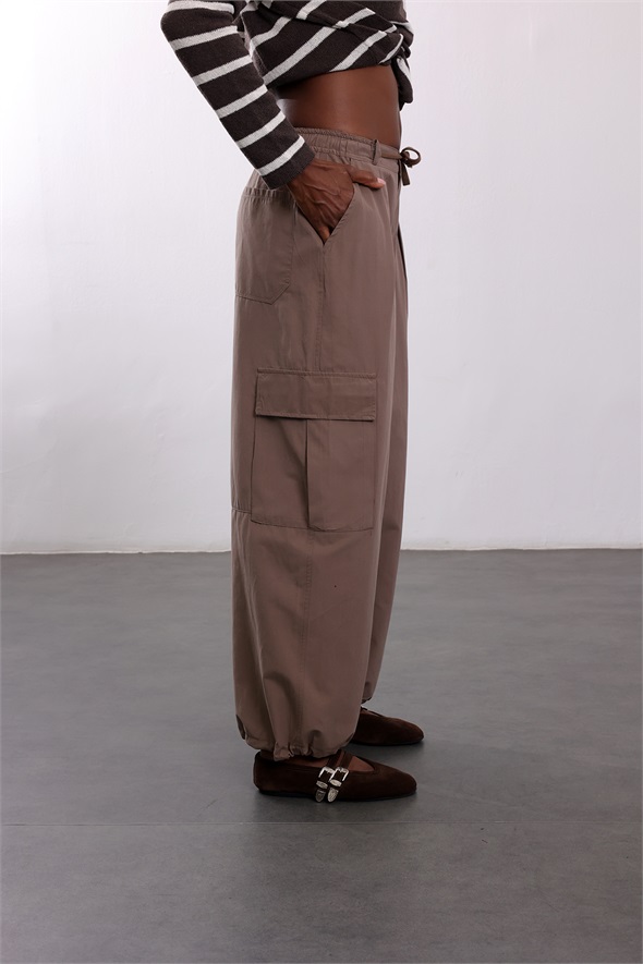 Vizon Beli Lastikli Kargo Pantolon 581163