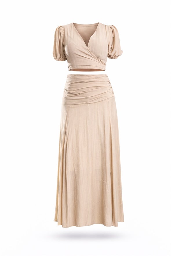 Vizon Crop Bluz Etek Takım 0865