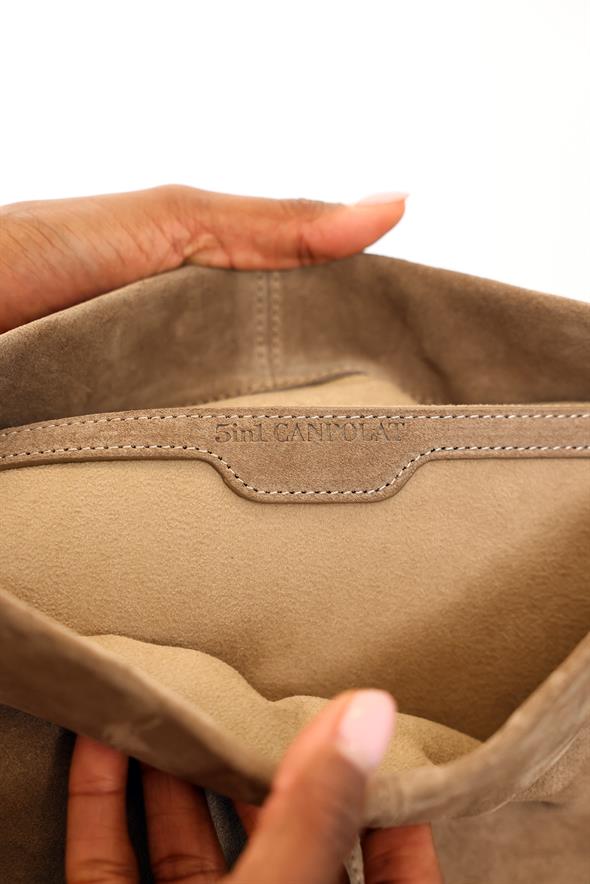Vizon Paris Süet Clutch Çanta 7981
