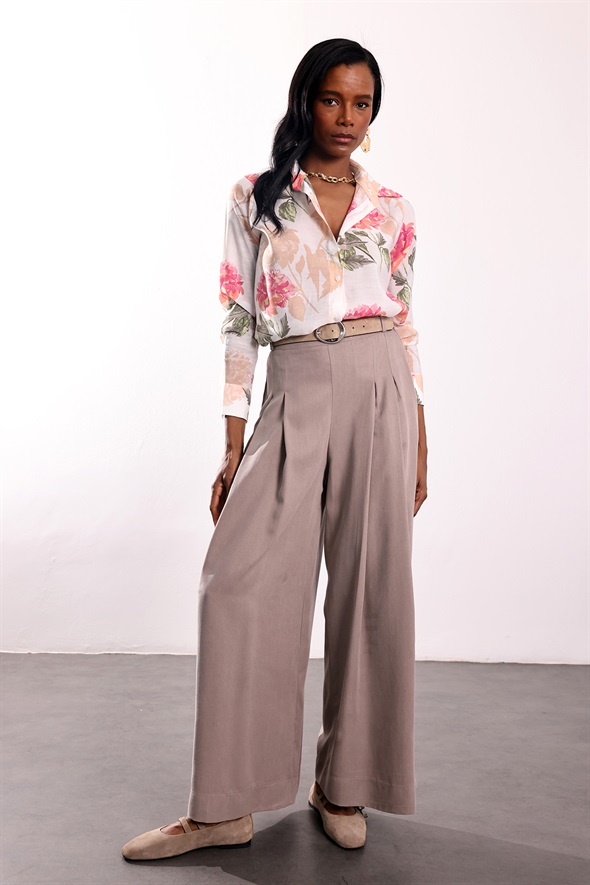 Vizon Pileli Palazzo Pantolon 0036