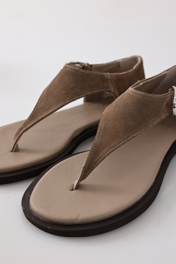 Vizon Süet Parmak Arası Sandalet 50004