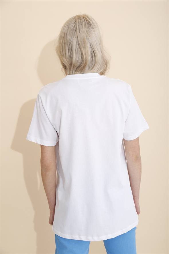 Beyaz Ayıcık Baskılı Tshirt-6 210023