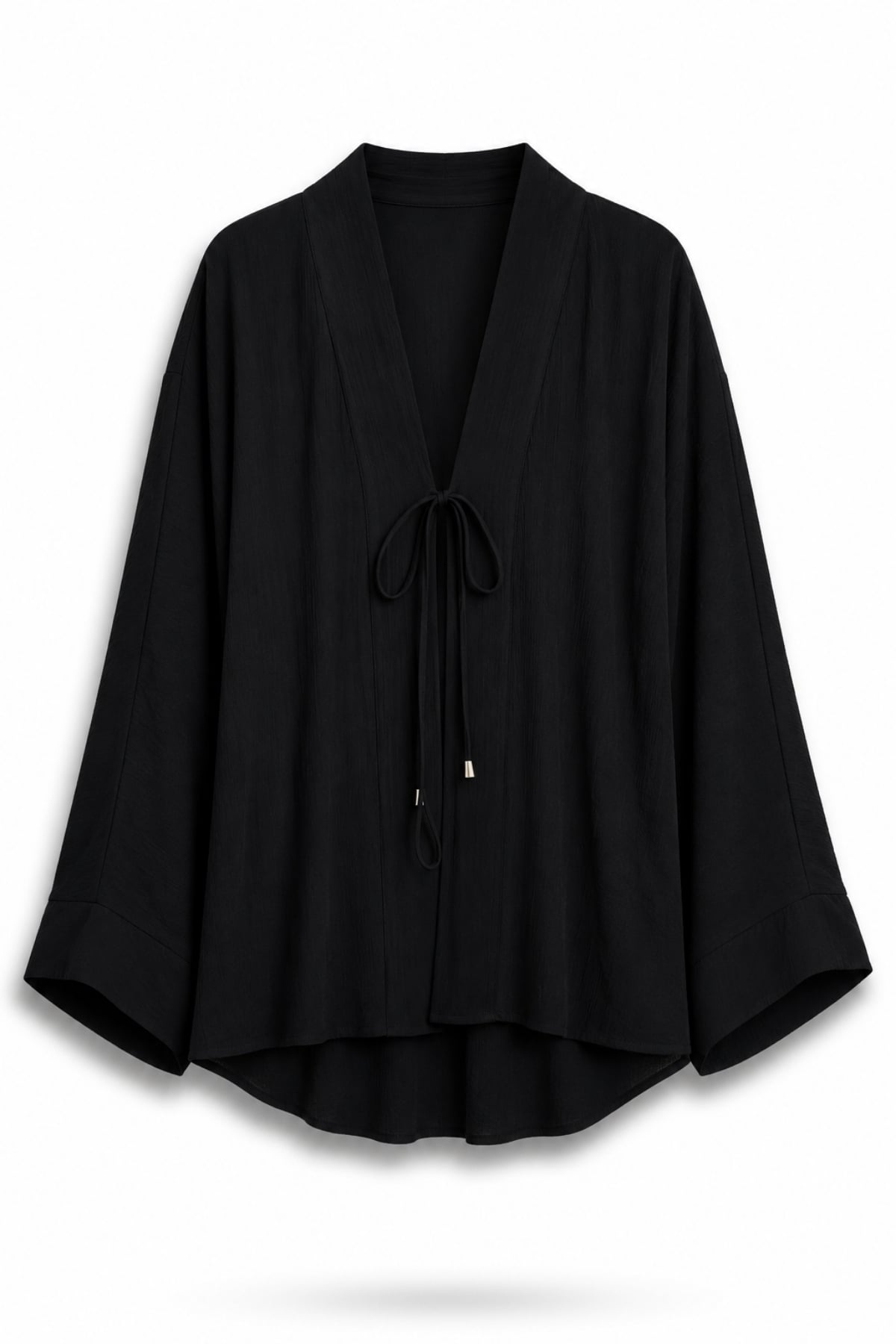 Siyah Bağlama Detaylı Kimono 265223