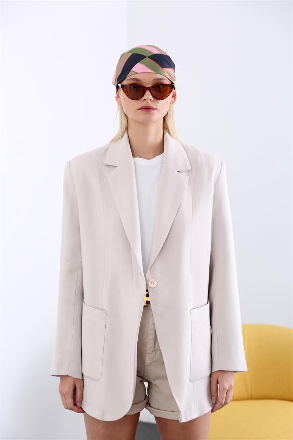 Taş Çift Cepli Blazer Ceket 