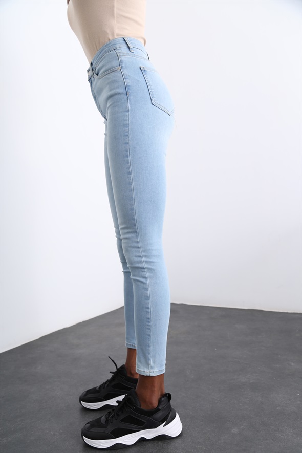 Açık Mavi Full Lycra Skinny Jean 
