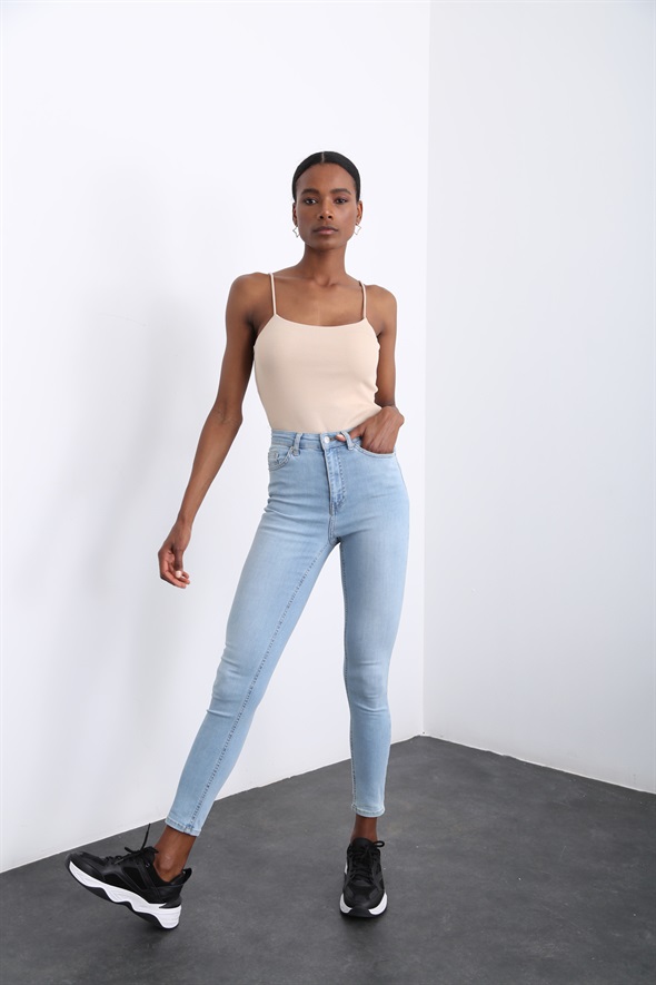 Açık Mavi Full Lycra Skinny Jean 