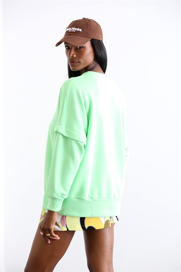 Açık Yeşil Oversize Sweatshirt 6265