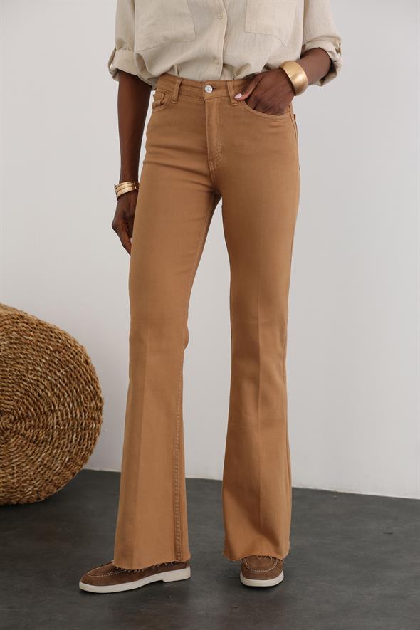 Camel Ultra Yüksek Bel İspanyol Paça Jean 228118