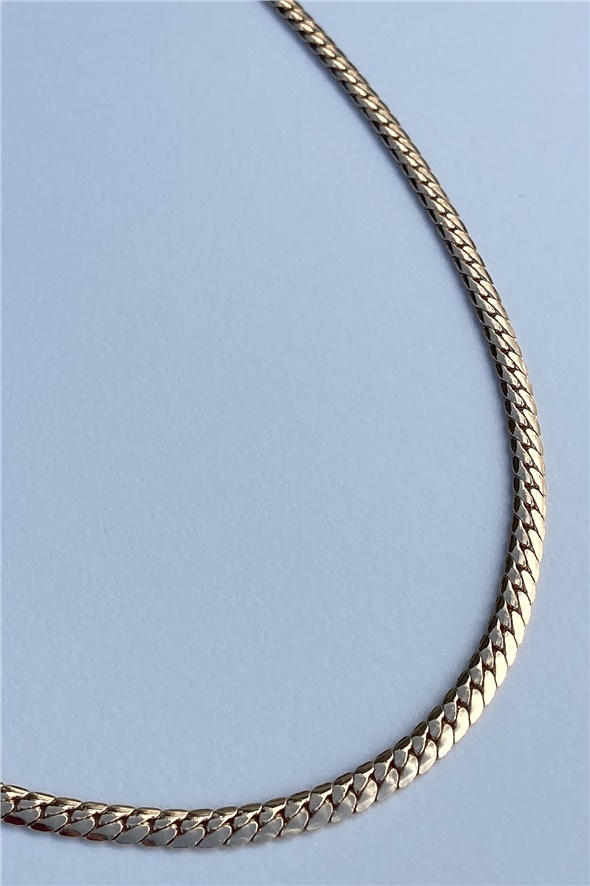 Gold Balıksırtı Kolye 
