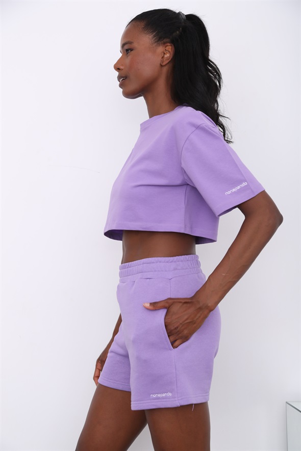 Lila Crop Tshirt 