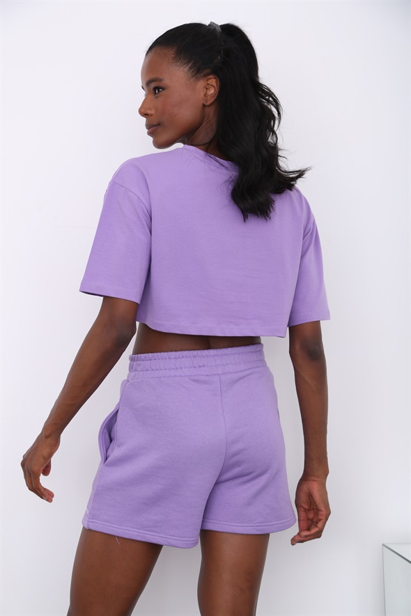 Lila Crop Tshirt 