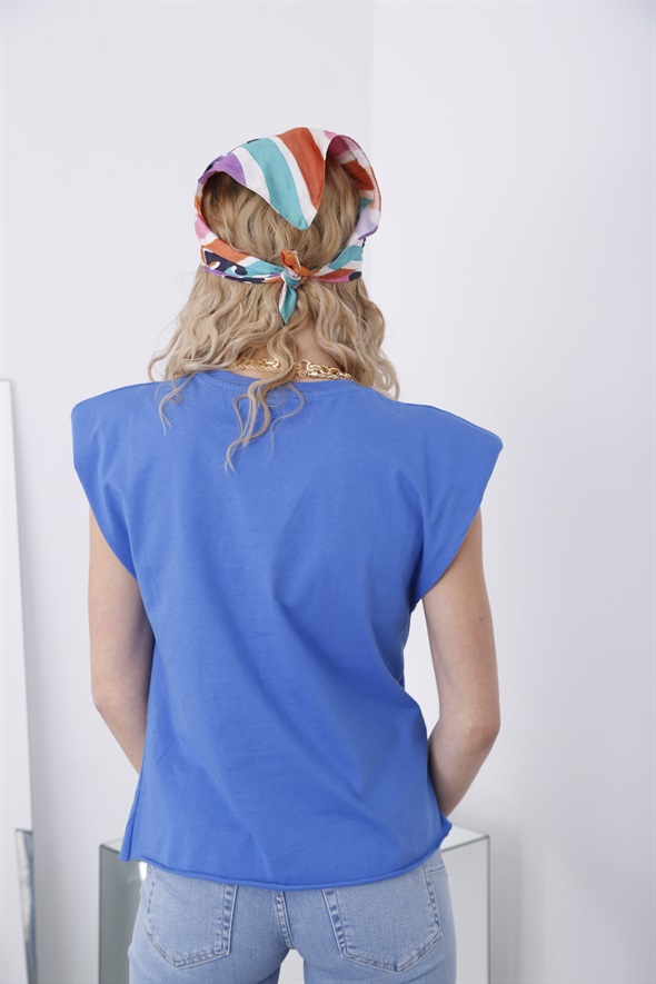Saks Vatkalı Kolsuz Tshirt 3295