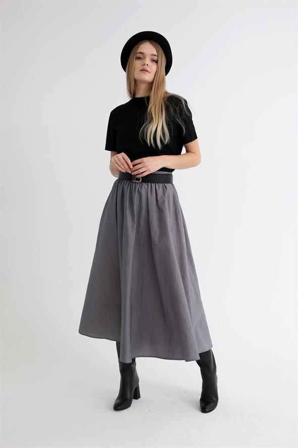 Siyah Bisiklet Yaka Basic Tshirt 