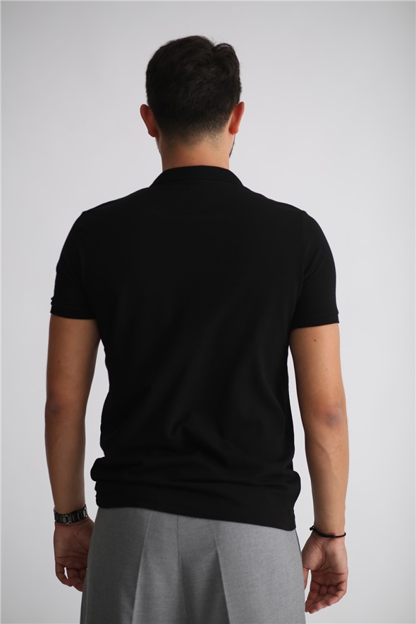 Siyah Polo Yaka Tshirt 20201025