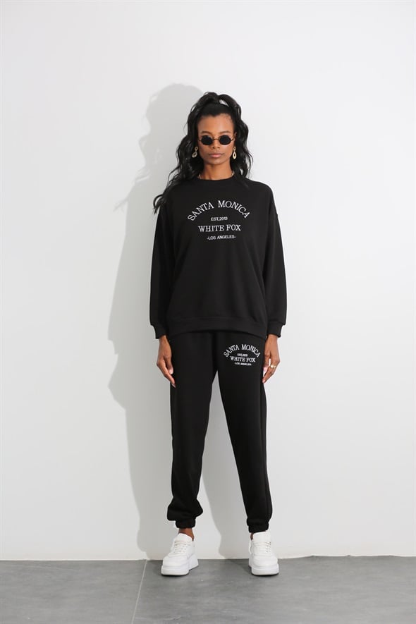 Siyah Santa Sweat Takım 3808