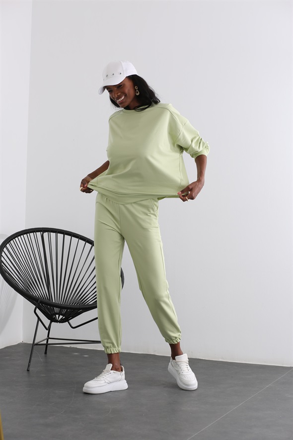 Su Yeşili Oversize Eşofman Takım 98243