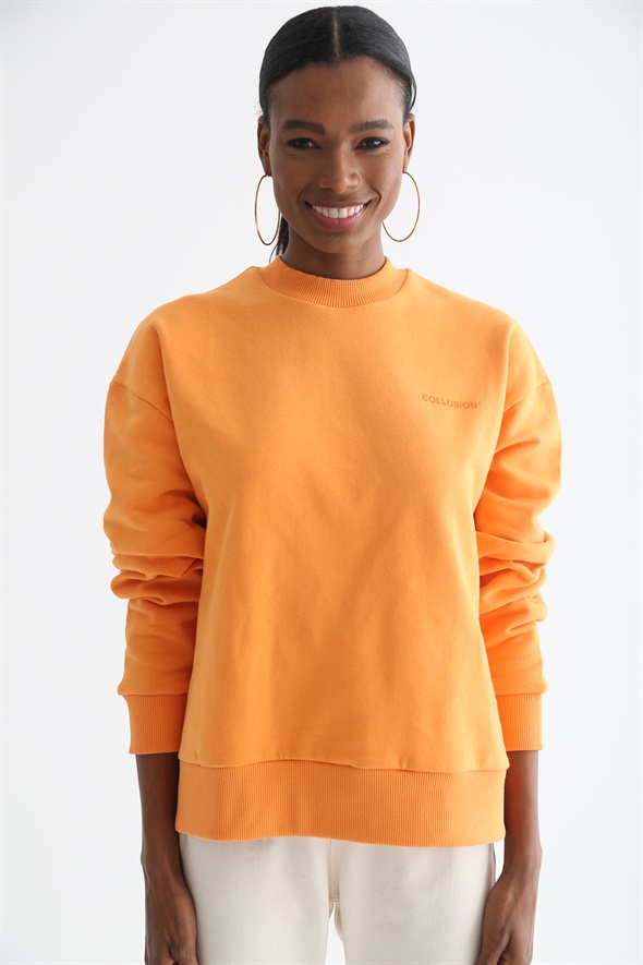 Turuncu Basic Sweatshirt 
