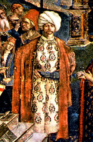 Pinturicchio’nun “Disputa di S. Caterina” adlı tablosundan alınan bir detayda Cem Sultan – Vatikan