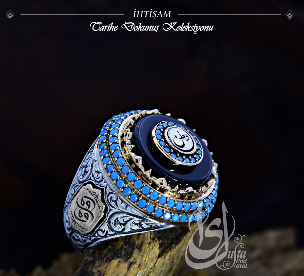 Vav Gumus - İslam Usta İhtişam Gümüş Yüzüğü