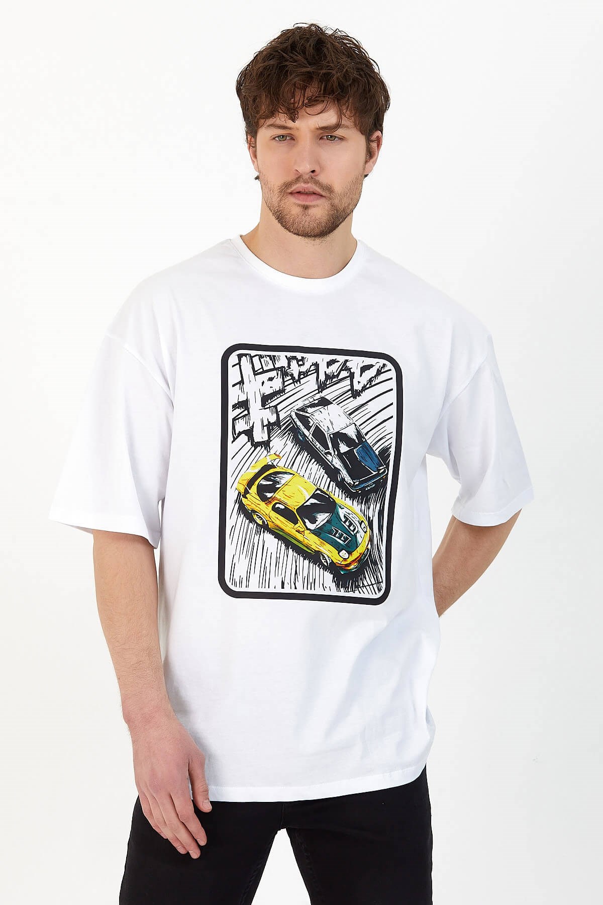 Over size drift t-shirt - Vav Gümüş
