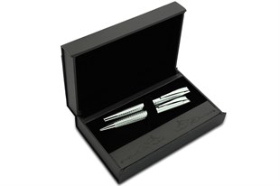 Gümüş Renk Roller ve Tükenmez Kalem Set