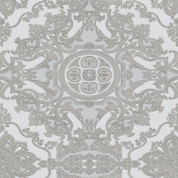 Adawall Seyyah 1301-3 Gri Damask Desen Duvar Kağıdı