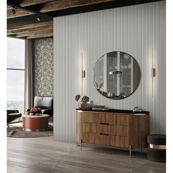 Adawall Seyyah 1307-5 Klasik Düz Çizgili Renkli Duvar Kağıdı