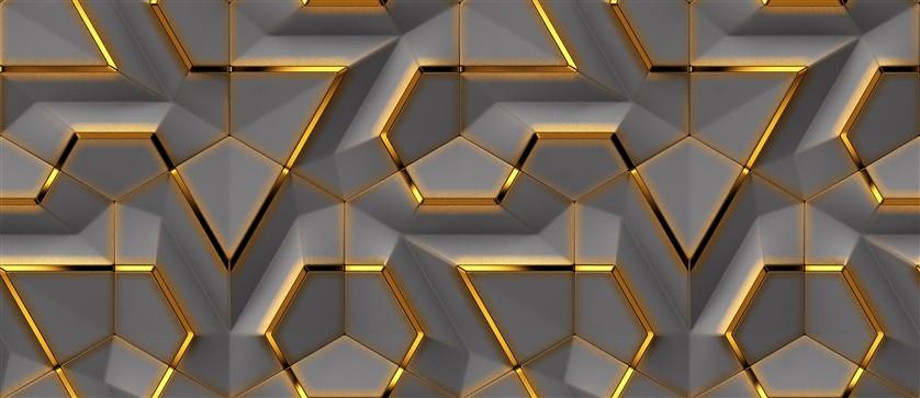Geometrik Desenli Duvar Kağıdı-4