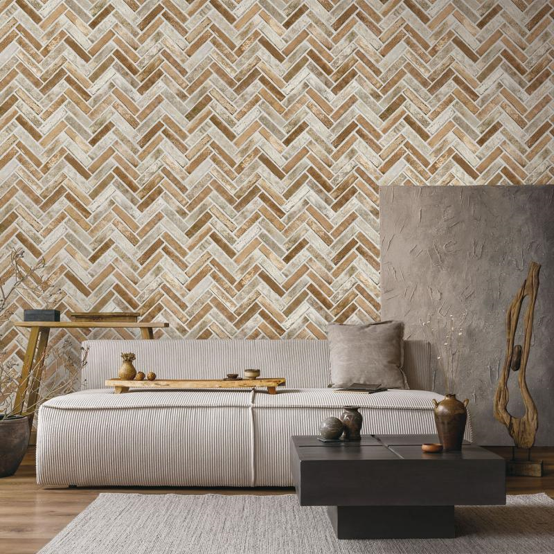 23105-3 Adawall Roka Modern Tuğla Desen Duvar Kağıdı