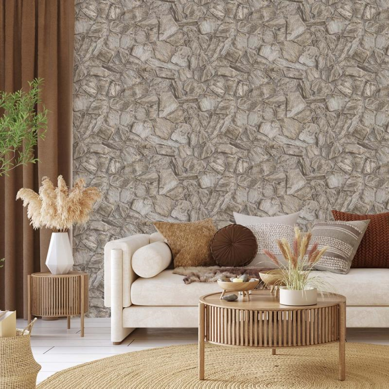 23114-1 Adawall Roka Modern Taş Desen Duvar Kağıdı