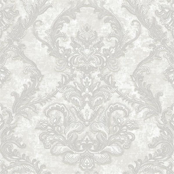 Adawall Seyyah 1303-1 Gri Damask Desen Duvar Kağıdı