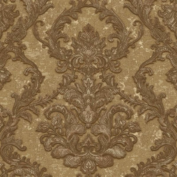Adawall Seyyah 1303-4 Gold Damask Desen Duvar Kağıdı