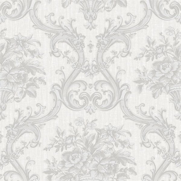 Adawall Seyyah 1310-1 Klasik Damask Gri Duvar Kağıdı