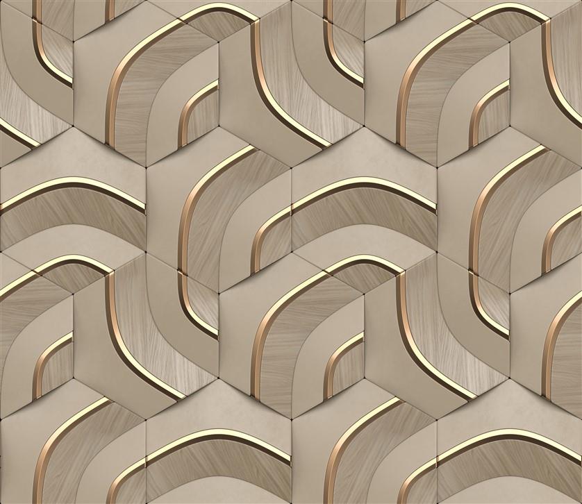 Geometrik Desenli Duvar Kağıdı-35