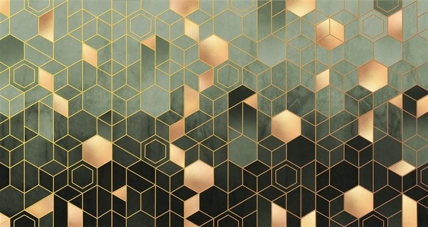 Geometrik Desenli Duvar Kağıdı-47