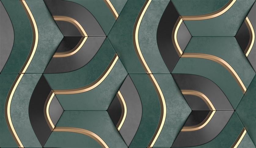 Geometrik Desenli Duvar Kağıdı-49