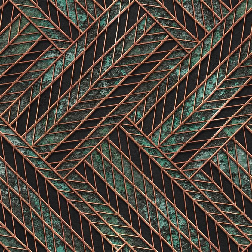 Geometrik Desenli Duvar Kağıdı-52