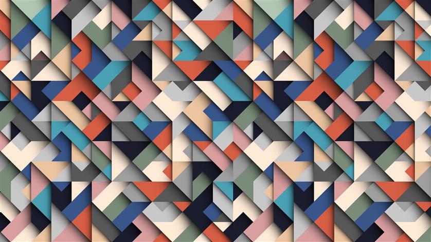Geometrik Desenli Duvar Kağıdı-54